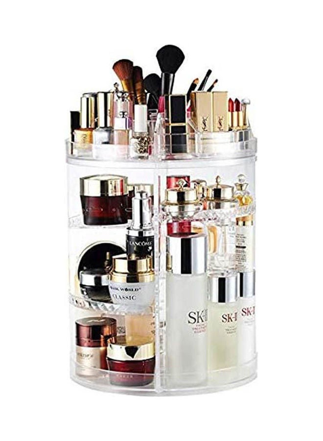 Makeup Organizer, 360 Degree Rotating Adjustable Cosmetic Storage Display Case With 8 Layers Large Capacity Clear  - Image 1