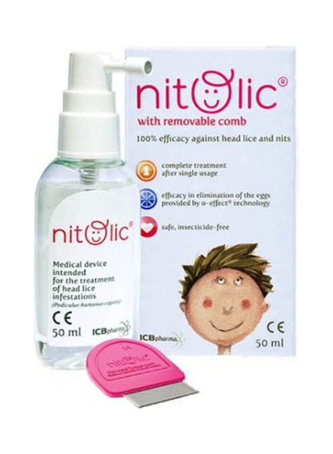 Nitolic Lice Treatment Spray Clear 50ml
