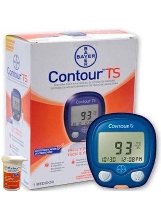 Contour TS - Blood Glucose Meter Device + 25 Test Strips - Image 1