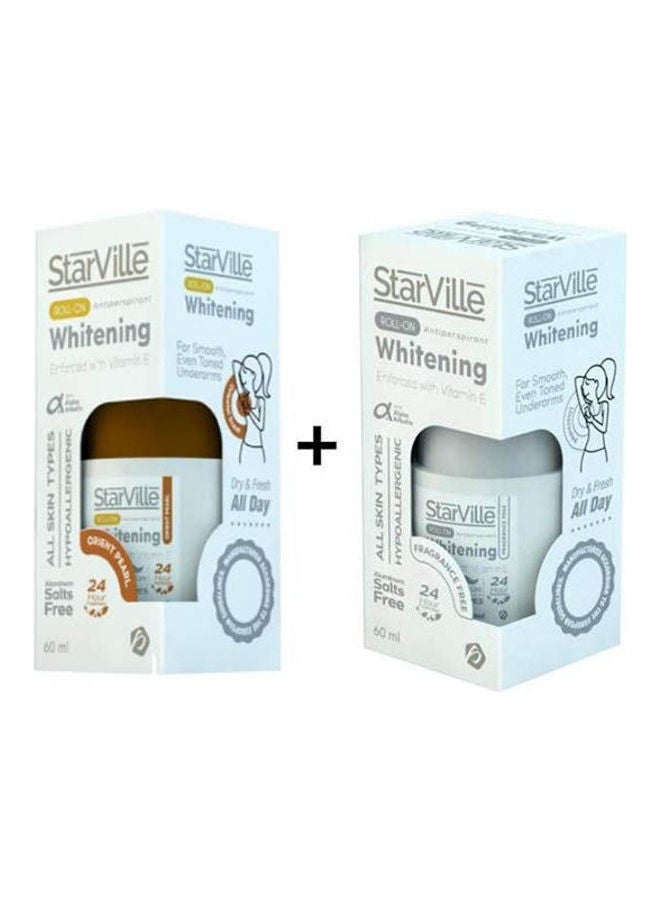 Whitening Roll On Orient Pearl Scent 60 Ml + Fragrance Free Multicolour 60ml