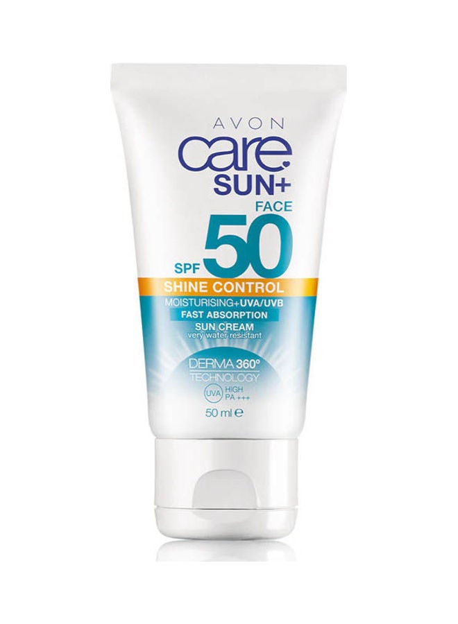 آفون كريم حماية من الشمس للوجه مرطب ويقلل من اللمعان بعامل الحماية من الشمس SPF 50 من مجموعة كير صن متعدد الألوان 50ملليلتر 