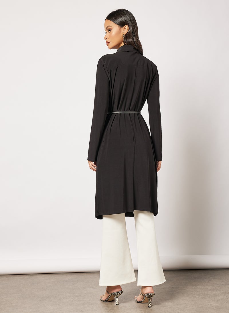 Max Mara Leisure - Essential Belted Coat Black - Image 1