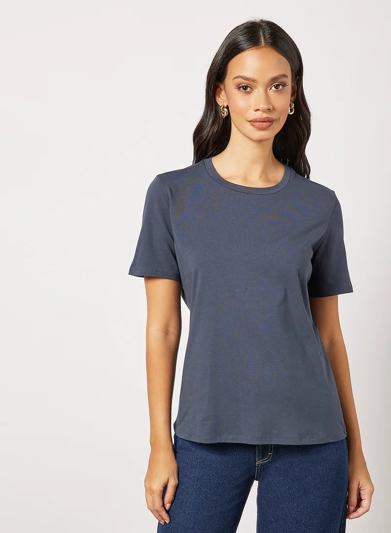Max Mara Leisure Basic Slim Fit T-Shirt Navy