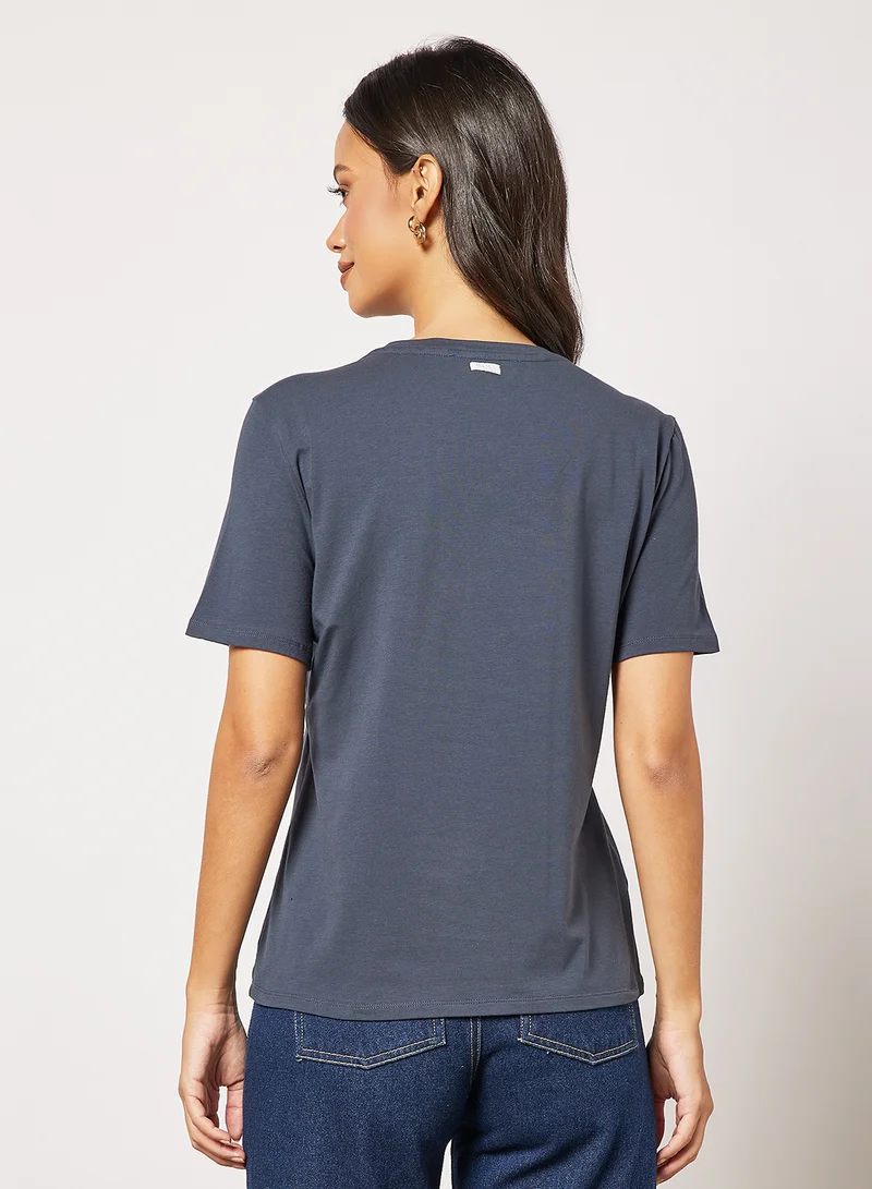 Max Mara Leisure Basic Slim Fit T-Shirt Navy