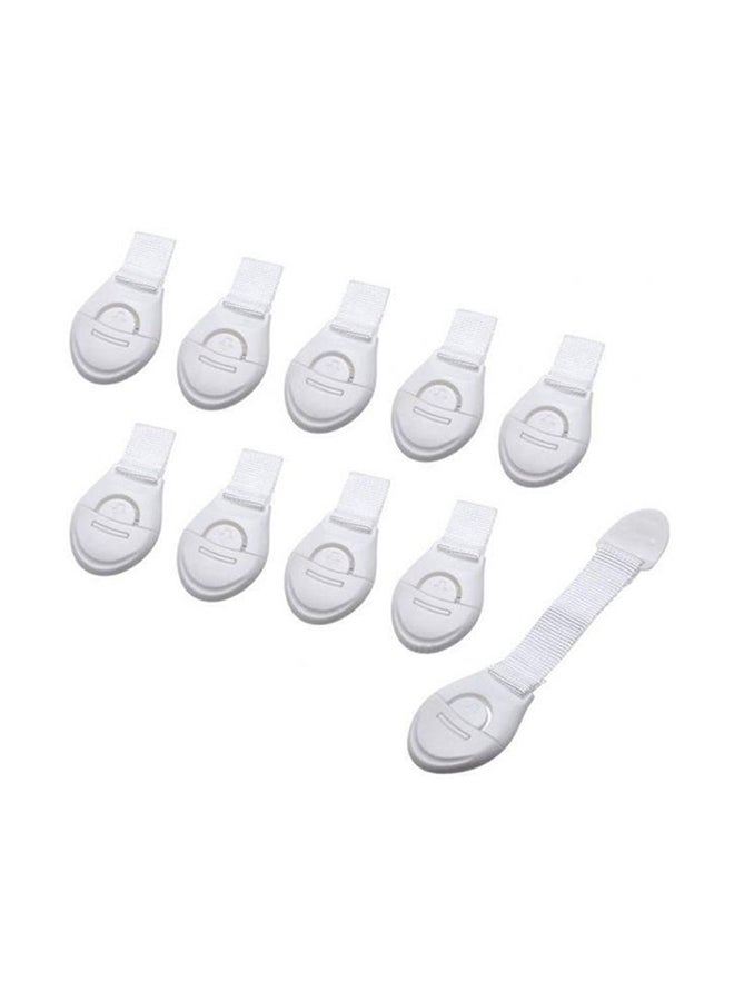 10-Piece Children Locking Doors Safety Durable Locks Set With Buckle Design - Image 1