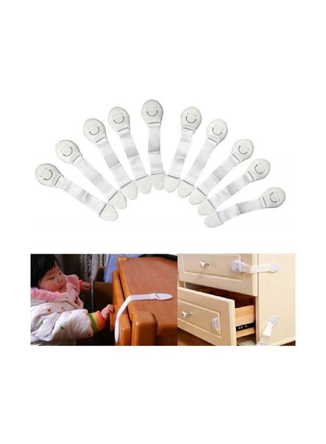 10-Piece Children Locking Doors Safety Durable Locks Set With Buckle Design - Image 4