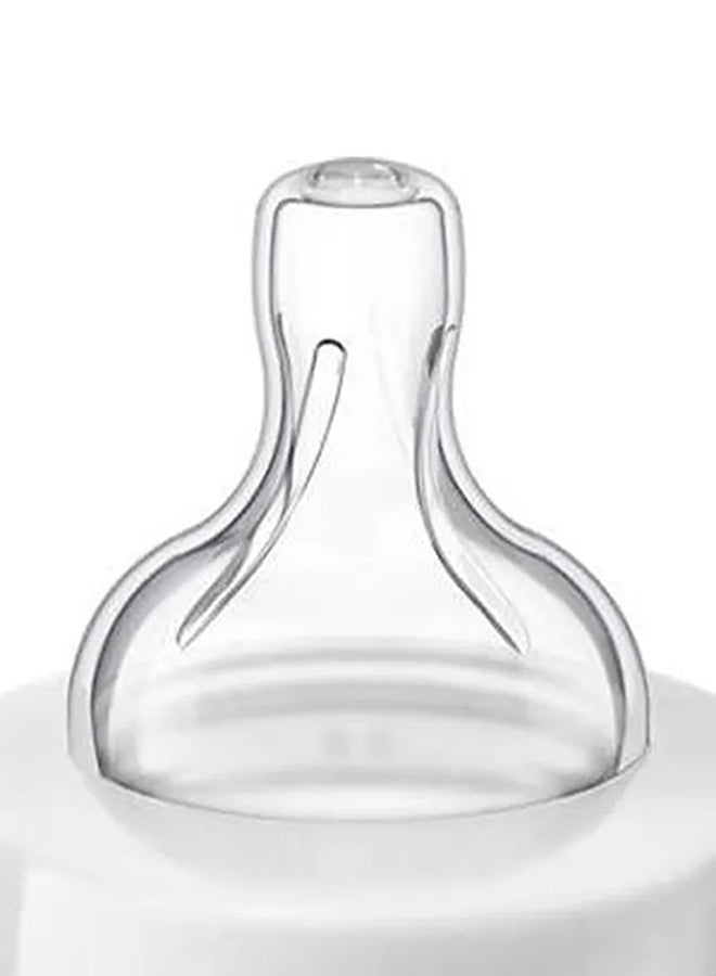 مجموعة من قطعتين من زجاجات رضاعة بلاستيكية مضادة للمغص للأطفال بحلمة فائقة النعومة، سعة 260 مل - شفافة - Image 3