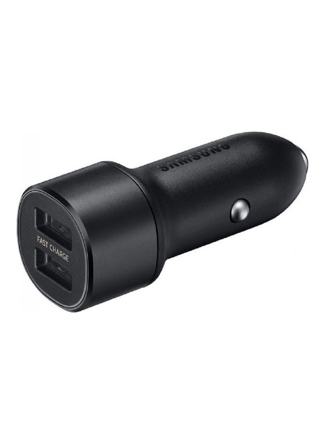 Samsung 15W Dual Port Fast Car Charger Black  - Image 1