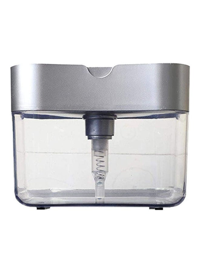Soap Dispenser Pump And Sponge Holder Clear