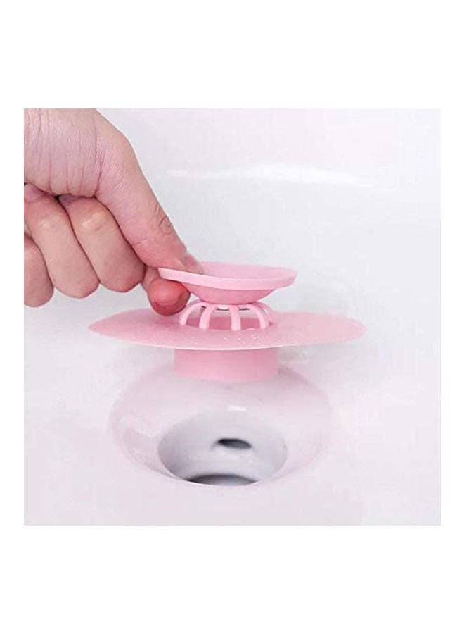 Silicone Bath Tub Drain Plug Cover And Strainers Pink 32x16cm - Image 2
