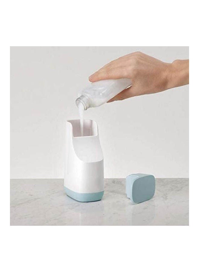 Joseph Joseph Slim Compact Soap Dispenser White Blue 15x10cm  - Image 3