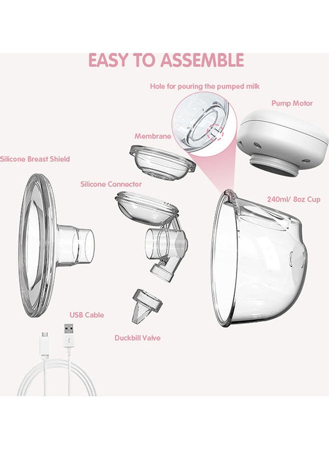 YOUHA Wearable Hands Free Double Electric Portable Breast Cup With Adjustable Modes - Image 3