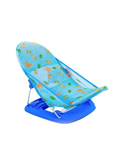 BABY PLUS 3-Position Deluxe Non-Slip Secure Foldable Bather For Newborn, Multicolour - BP8284-BLUE, 31x21x36 cm  - Image 1