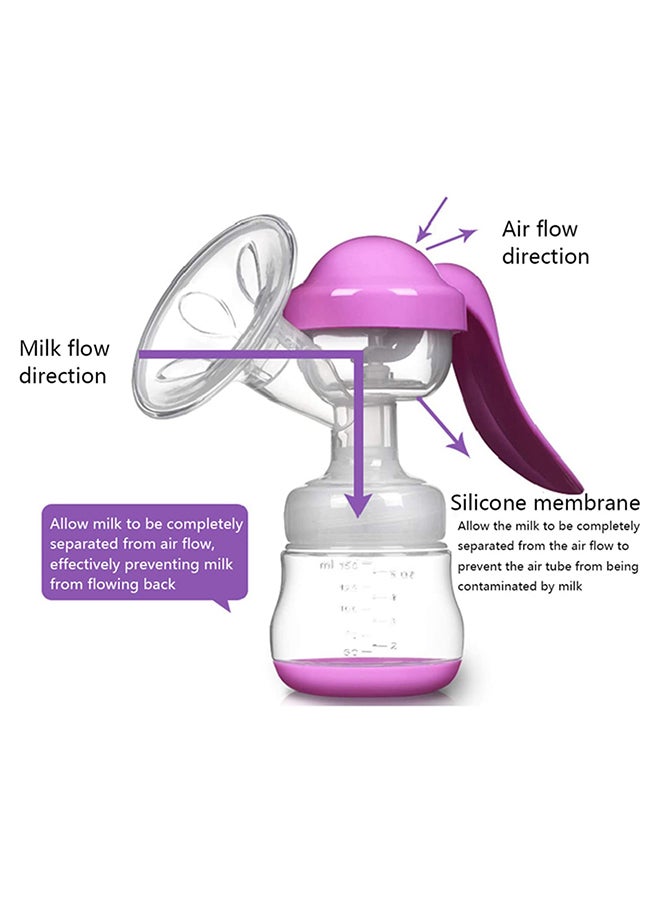 Manual Silicone Portable Breast Pump With Pacifier And Accessories Set