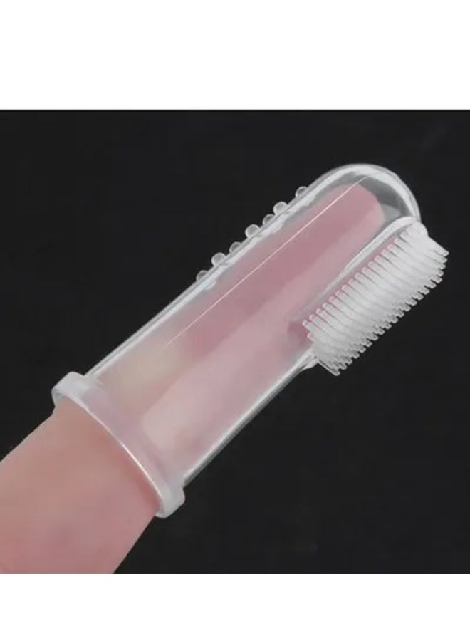 Gum Teeth And Tongue Cleaning Finger Cap Durable Brush For Baby - Clear - Image 4