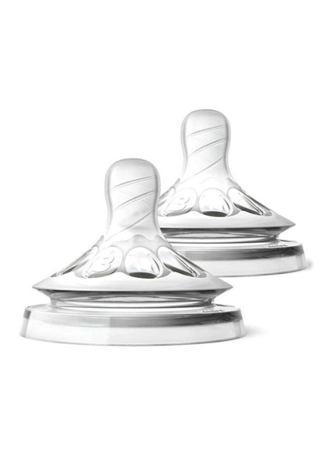 PHILIPS AVENT 2 Piece Anti-colic Natural Medium Flow Baby Bottle Teats Set With Skin Soft Material and Flexible Design  - Image 2