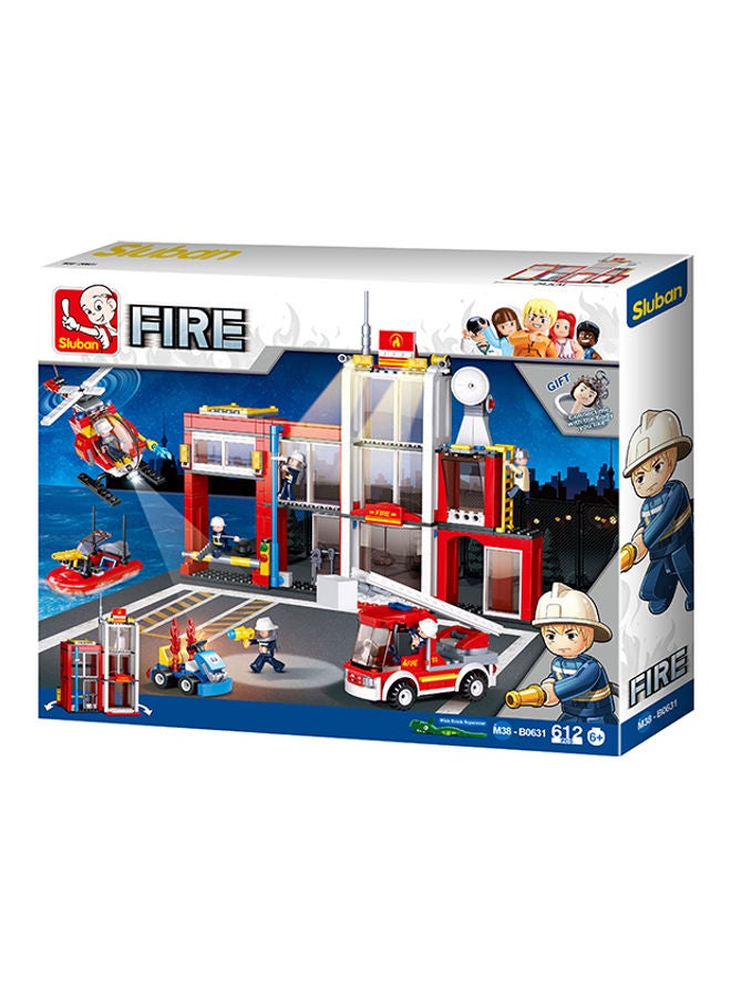 Sluban M38-B0631 612 Piece Fire Station 6+ Years 