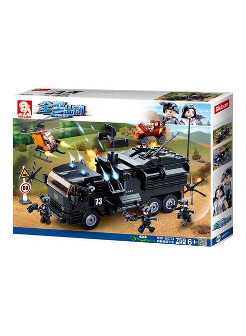 M38-B0773 759 Piece Police Command Truck 6+ Years