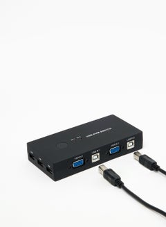 3 Port USB KVM Switch Box VGA Video Sharing Adapter 2 In 1 Out USB VGA KVM Switch Black