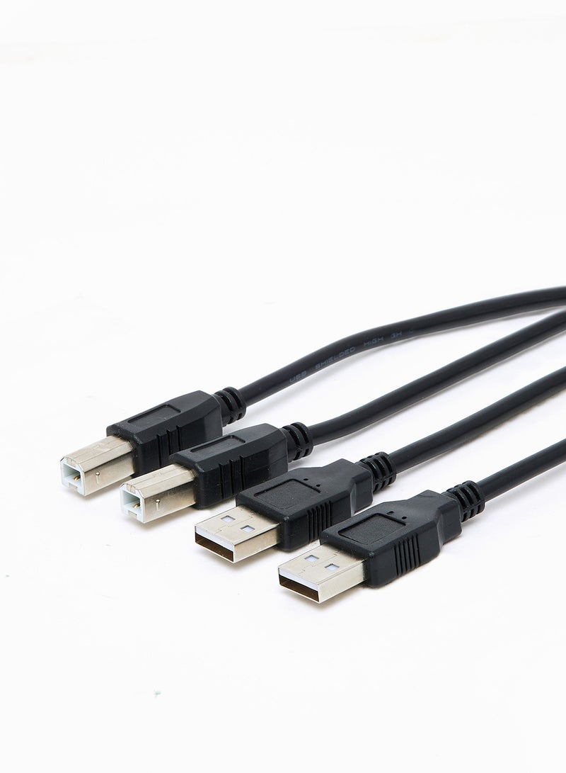 Noon East - 3 Port USB KVM Switch Box VGA Video Sharing Adapter 2 In 1 Out USB VGA KVM Switch Black - Image 1