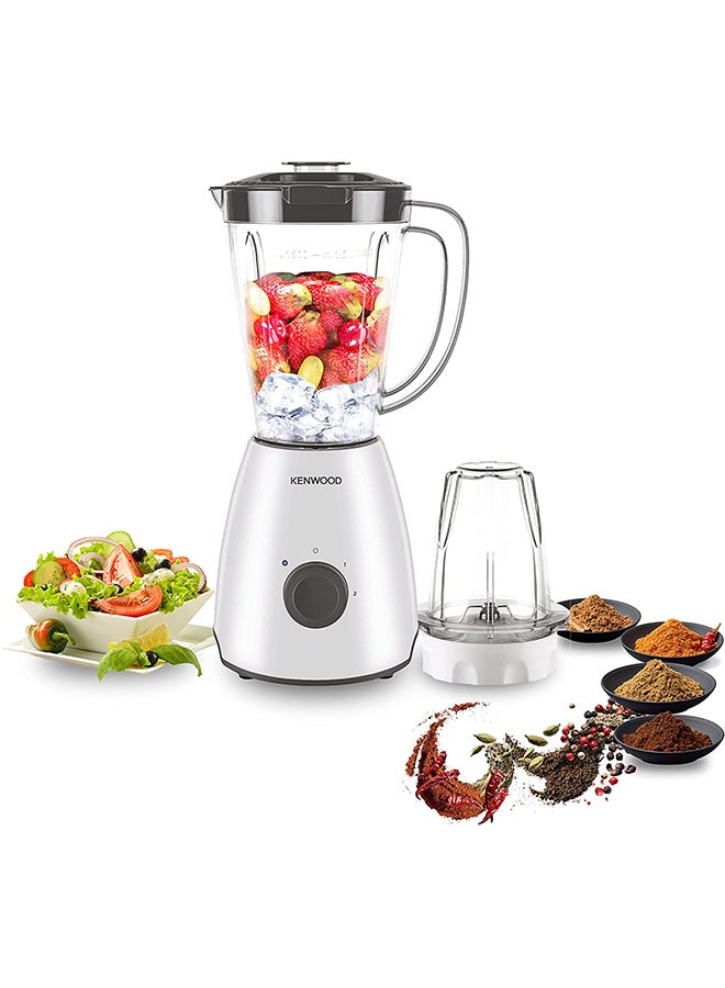 KENWOOD Blender Smoothie Maker With Multi Mill (Grinder/Chopper), Ice Crush Function 1.5 L 400.0 W BLP10.A0WH White/Grey/Clear  - Image 1