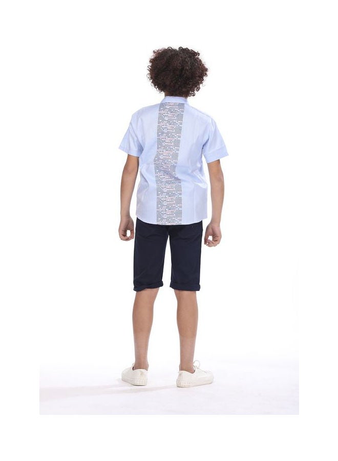 KTK by Katakit - printed short-sleeved shirt with pocket Blue - Image 1