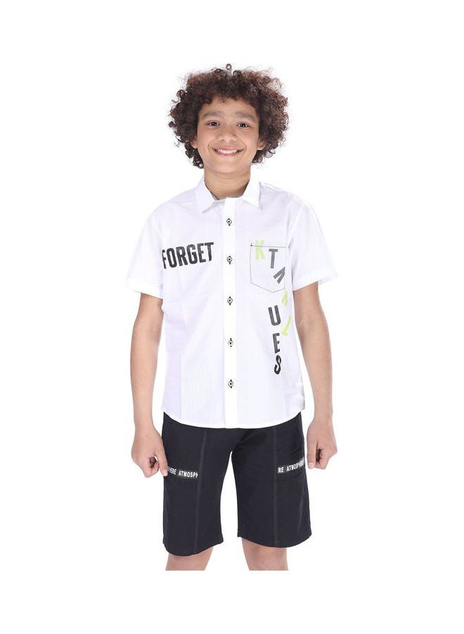KTK by Katakit - printed short-sleeved shirt with pocket Blue - Image 1
