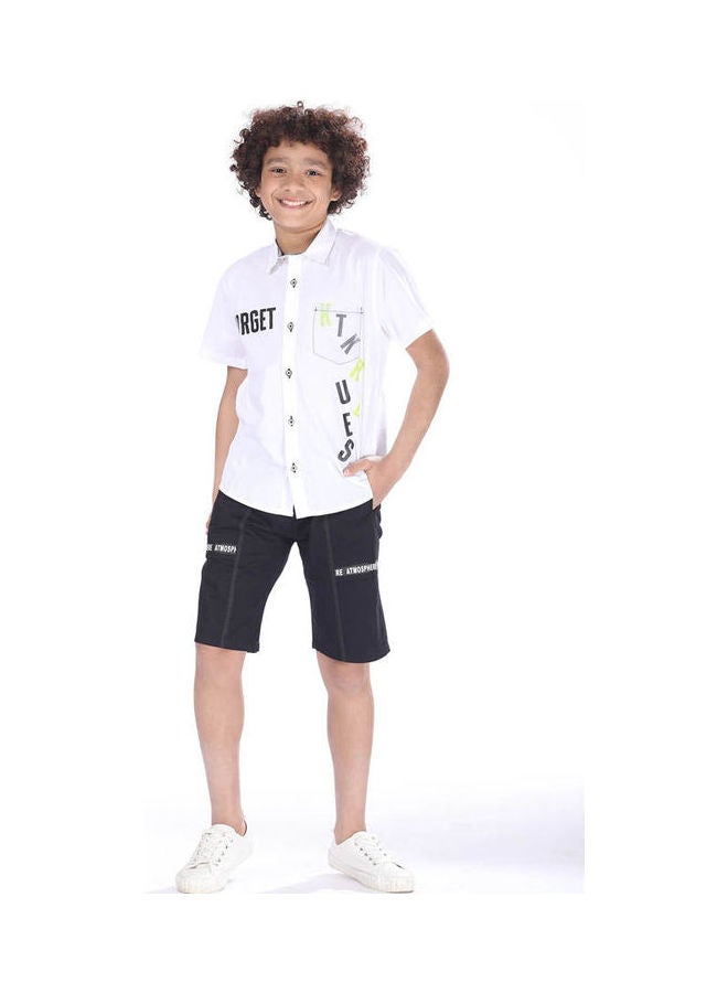 KTK by Katakit - printed short-sleeved shirt with pocket White - Image 1