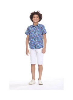 Colorful Casual Short Sleeve Shirt Multicolour
