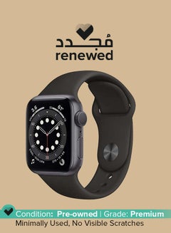 Renewed - Watch Series 6-40 mm GPS Aluminum Case Black Sport Band - Space Gray