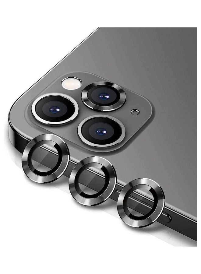 جوي روم لاصقة حماية لعدسة الكاميرا من شاينينج سيريس لهاتف أبل آيفون 12 برو ماكس أسود - Image 2