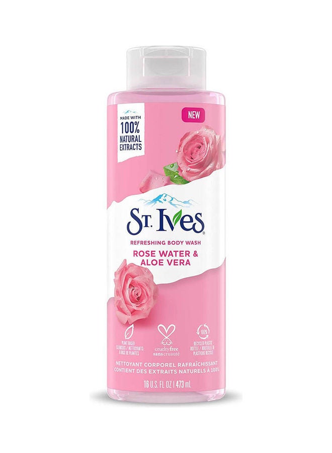 ST. Ives - Body Wash Refreshing Cleanser Rose Water & Aloe Vera Made Natural Extracts 16 Oz Multicolour 473ml - Image 1