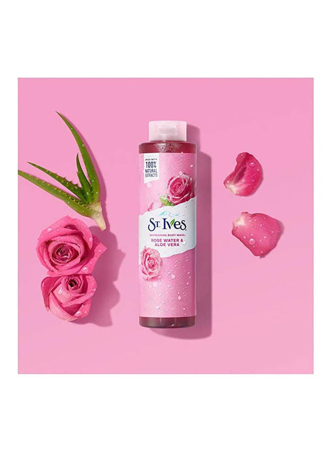 Body Wash Refreshing Cleanser Rose Water & Aloe Vera Made Natural Extracts 16 Oz Multicolour 473ml - v1649842765/N53175238A_2