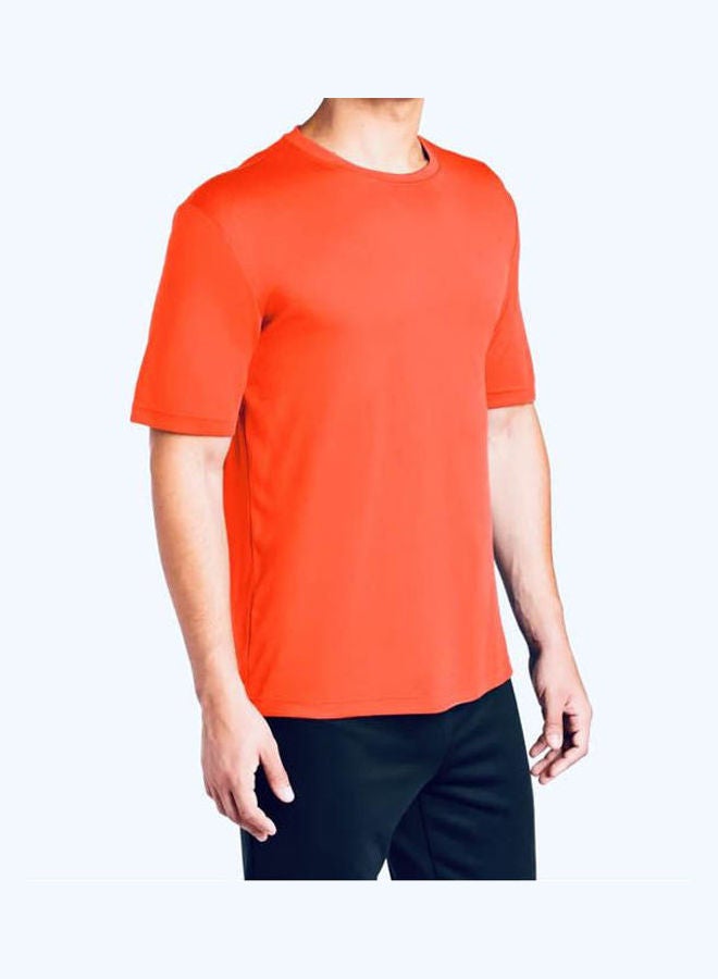 azeez Neon Quick Dry Breathable Athletic Shirt Orange - Image 2
