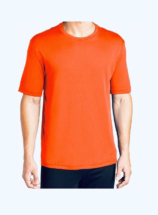 azeez Neon Quick Dry Breathable Athletic Shirt Orange - Image 1