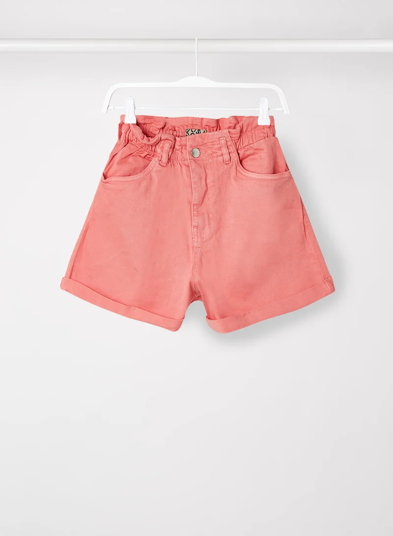 Sivvi x GenM Paperbag Waist Denim Shorts