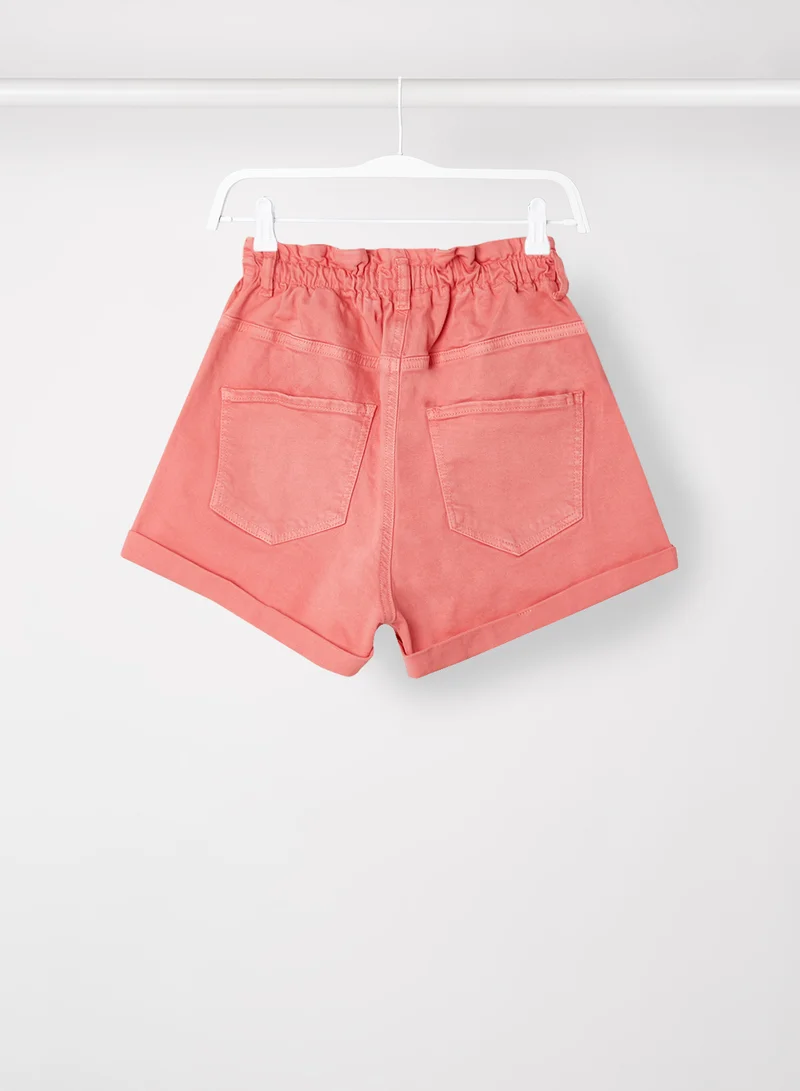 Sivvi x GenM Paperbag Waist Denim Shorts