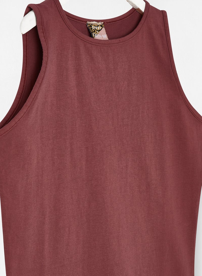 Sivvi x GenM Round Neck Tank Top Brown  - Image 3