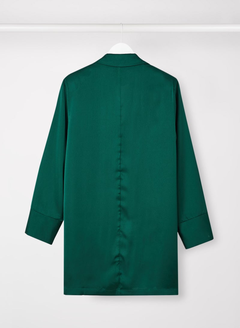 I.Scenery Double-Breasted Blazer Green  - Image 2