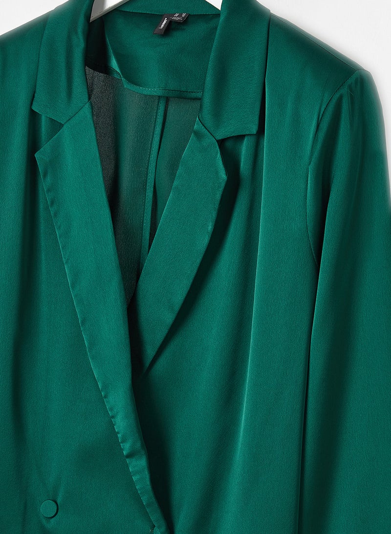 I.Scenery Double-Breasted Blazer Green  - Image 3