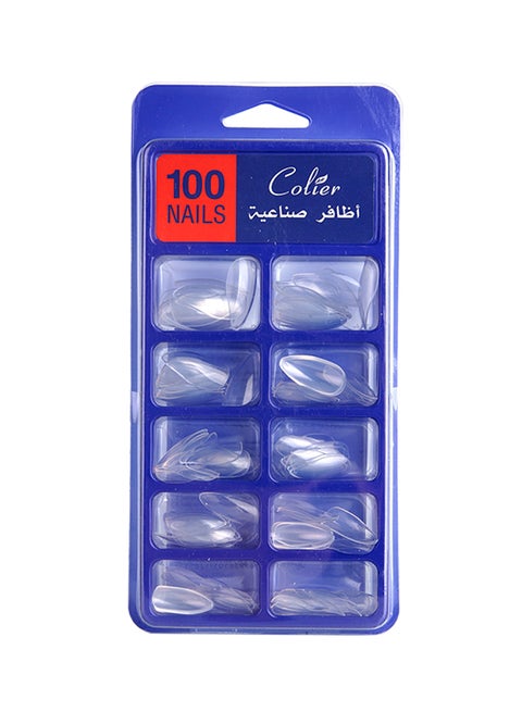أظافر صناعية 100 قطعة شفاف