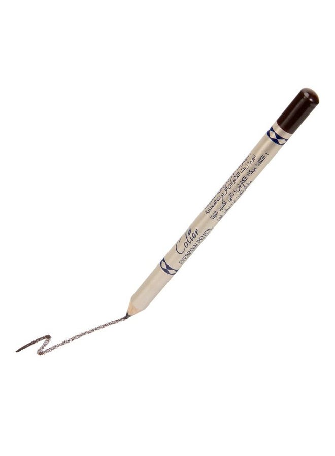 COLIER Perfect Waterproof Eyebrow Pencil With Brush Applicator Dark Brown  - Image 1