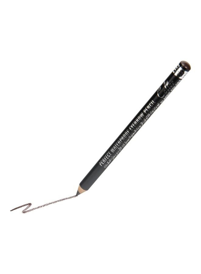 COLIER Perfect Waterproof Eyebrow Pencil With Brush Applicator Brown  - Image 1