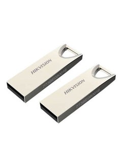 HIKVISION 32GB USB Flash Drive Metal 2 PCs Silver 
