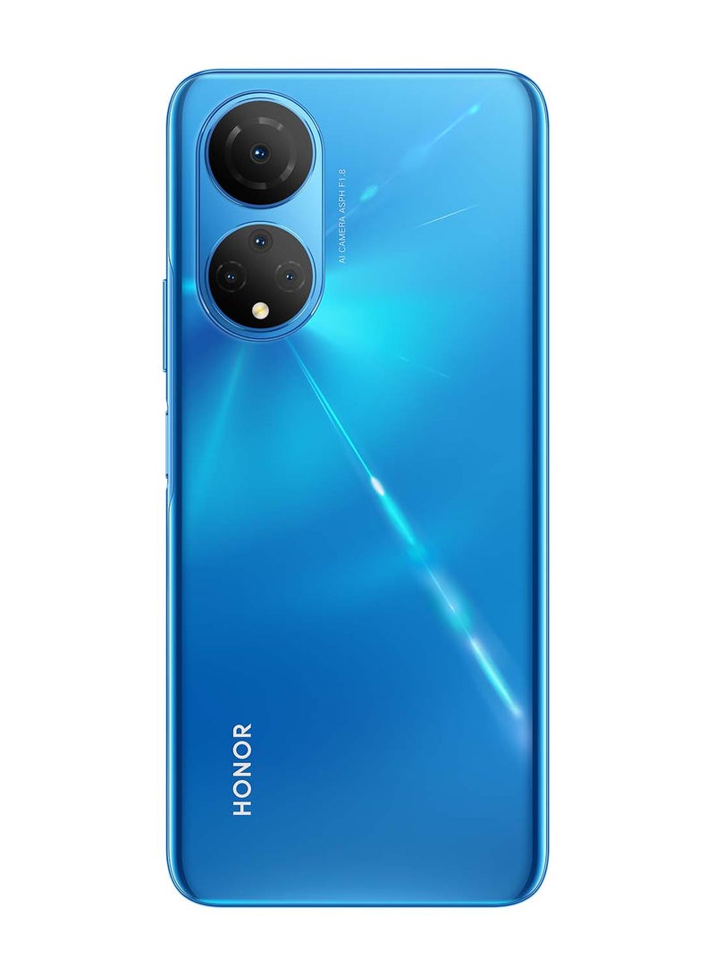 هونور - هاتف X7 ثنائي الشريحة بذاكرة رام 4 جيجابايت وذاكرة داخلية 128 جيجابايت وتقنية 4G بلون أزرق محيطي - إصدار عالمي - Image 1