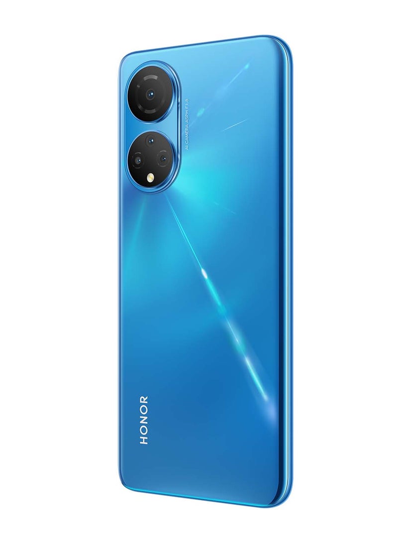 هونور - هاتف X7 ثنائي الشريحة بذاكرة رام 4 جيجابايت وذاكرة داخلية 128 جيجابايت وتقنية 4G بلون أزرق محيطي - إصدار عالمي - Image 1