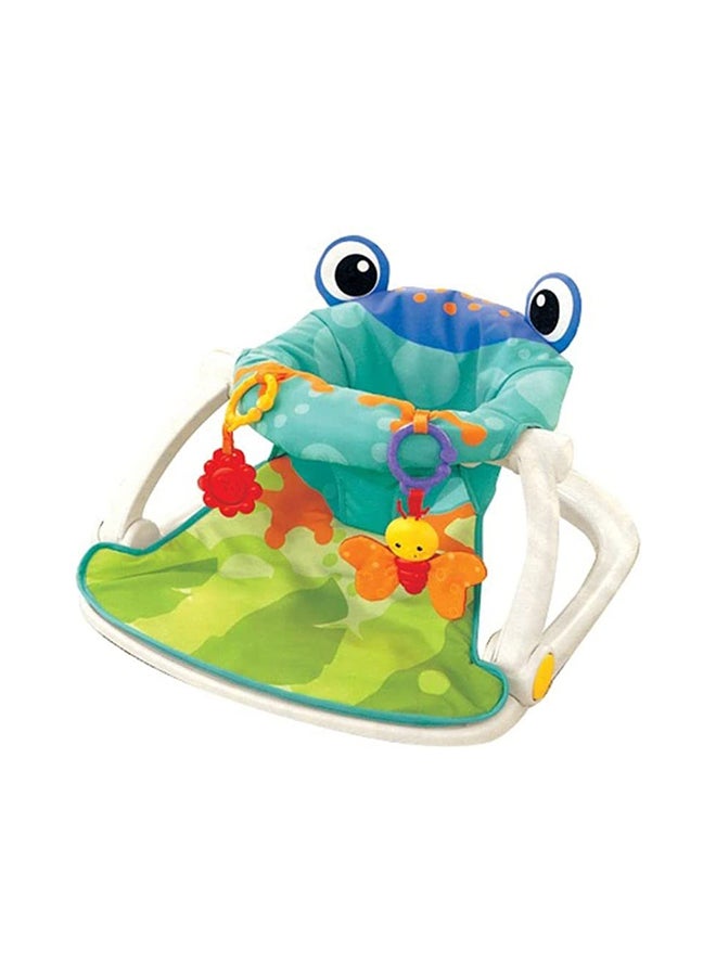 لو.بيبي.في  مقعد أرضي للأطفال من البلاستيك خفيف الوزن ومحمول على شكل ضفدع، مناسب منذ الولادة - Image 1