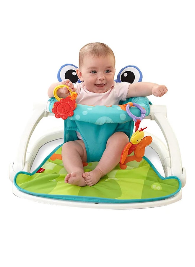 لو.بيبي.في  مقعد أرضي للأطفال من البلاستيك خفيف الوزن ومحمول على شكل ضفدع، مناسب منذ الولادة - Image 3