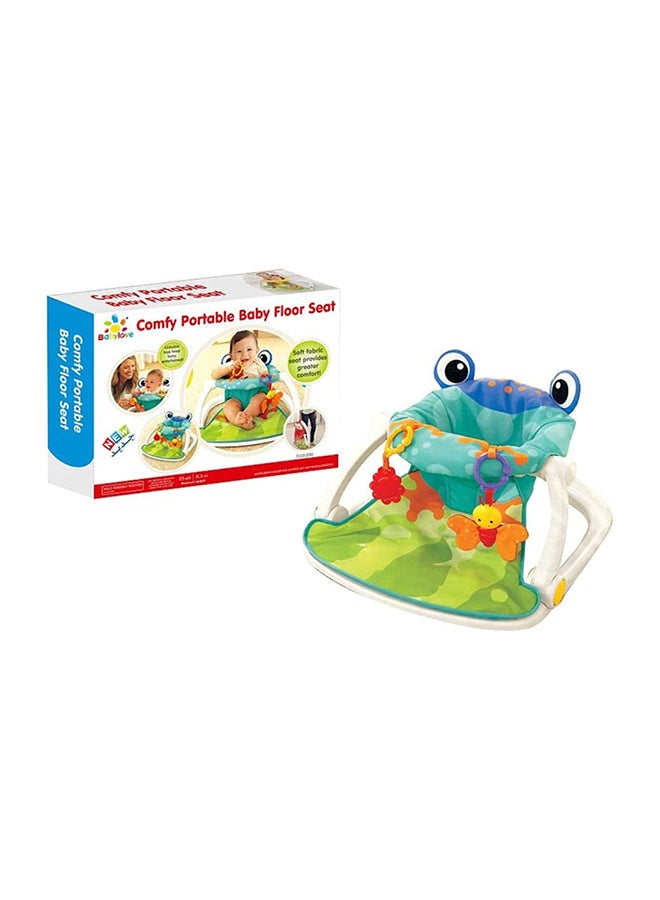 لو.بيبي.في  مقعد أرضي للأطفال من البلاستيك خفيف الوزن ومحمول على شكل ضفدع، مناسب منذ الولادة - Image 4