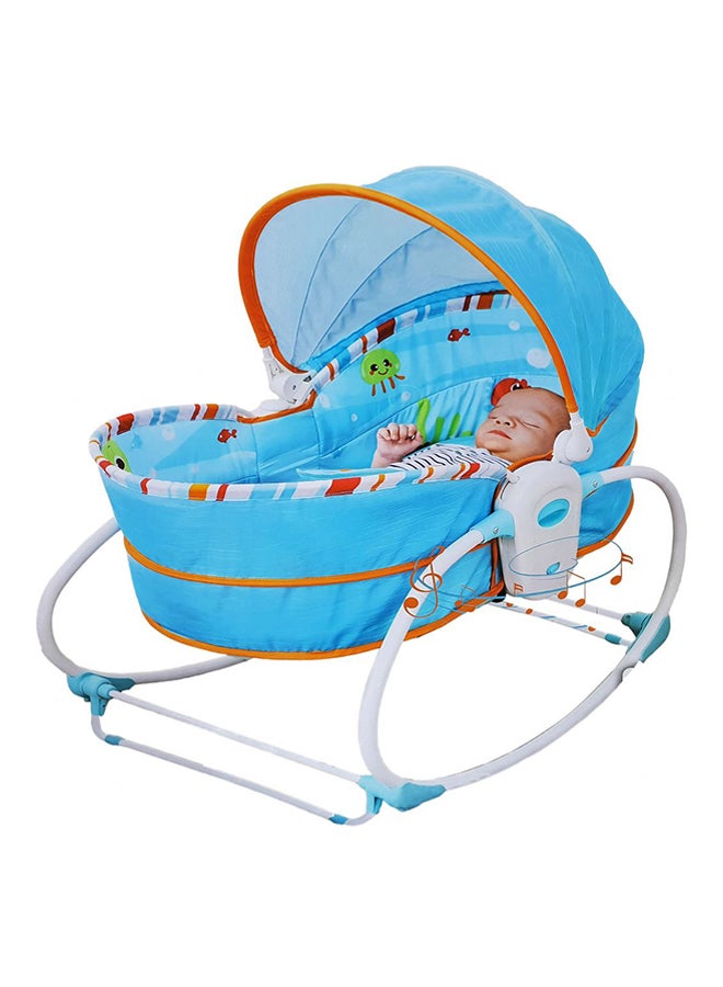 Mastela 5-In-1 Multifunctional Baby Portable Rocker And Bassinet Cradle Bed Newborn To Toddler With Canopy - Image 1